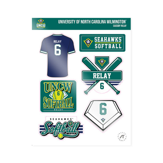 UNC Wilmington - NCAA Softball : Cassidy Relay - Sticker Sheet-0