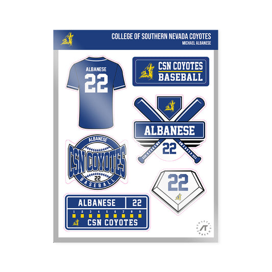 Southern Nevada - NCAA Baseball : Michael Albanese - Sticker Sheet-0