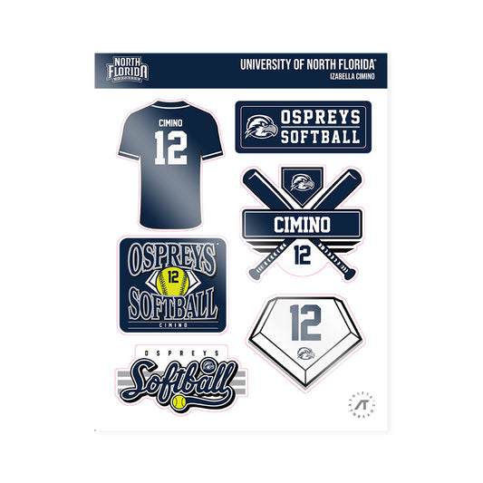 UNF - NCAA Softball : Izabella Cimino - Sticker Sheet-0