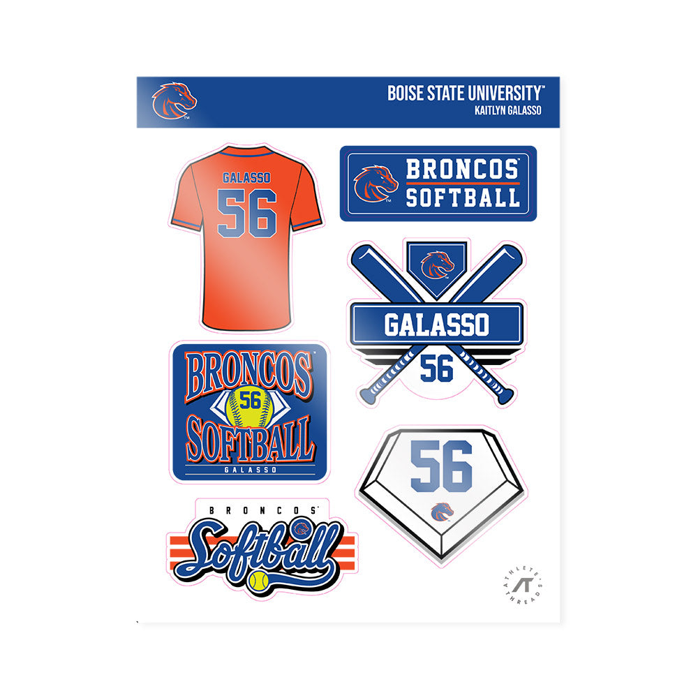 Boise State - NCAA Softball : Kaitlyn Galasso - Sticker Sheet-0