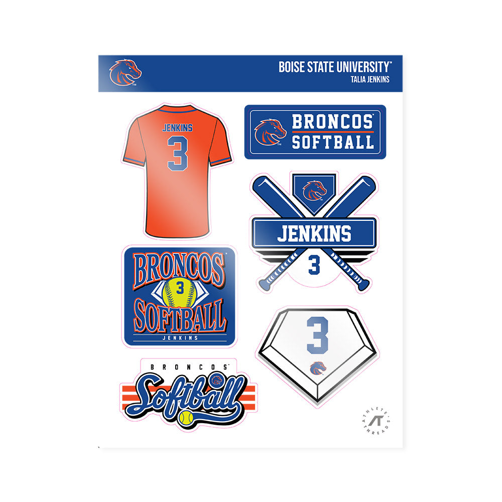 Boise State - NCAA Softball : Talia Jenkins - Sticker Sheet-0