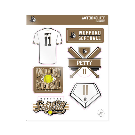 Wofford - NCAA Softball : Kalli Petty - Sticker Sheet-0