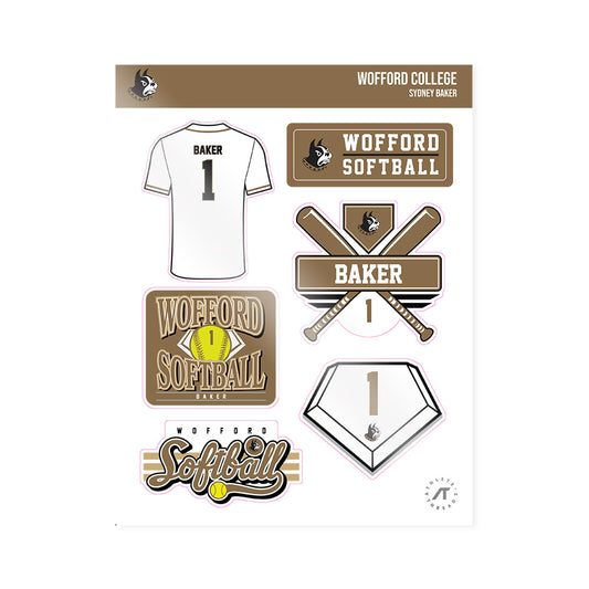 Wofford - NCAA Softball : Sydney Baker - Sticker Sheet-0