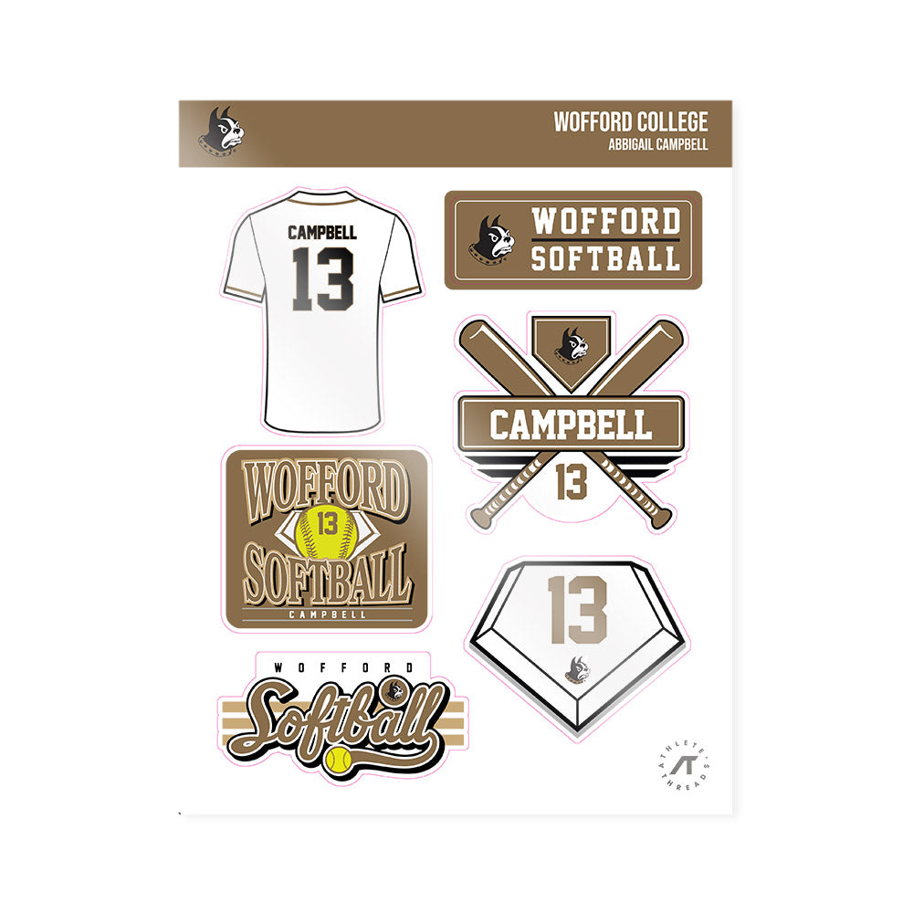 Wofford - NCAA Softball : Abbigail Campbell - Sticker Sheet-0