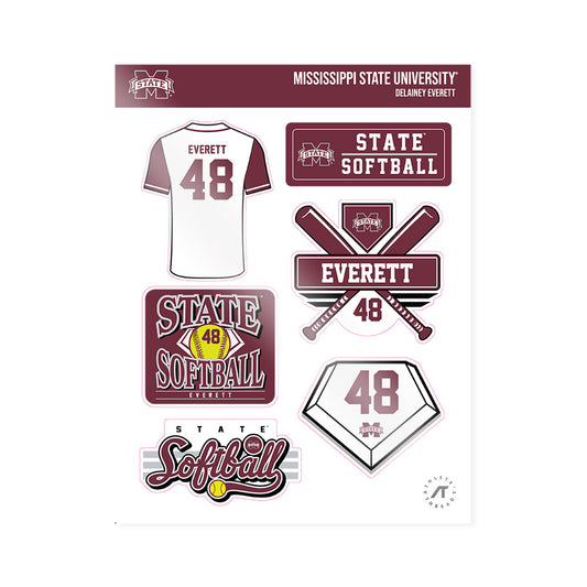 Mississippi State - NCAA Softball : Delainey Everett - Sticker Sheet-0