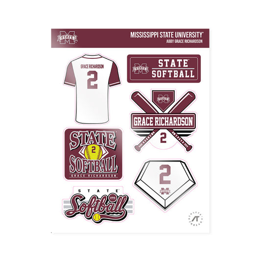 Mississippi State - NCAA Softball : Abby Grace Richardson - Sticker Sheet-0