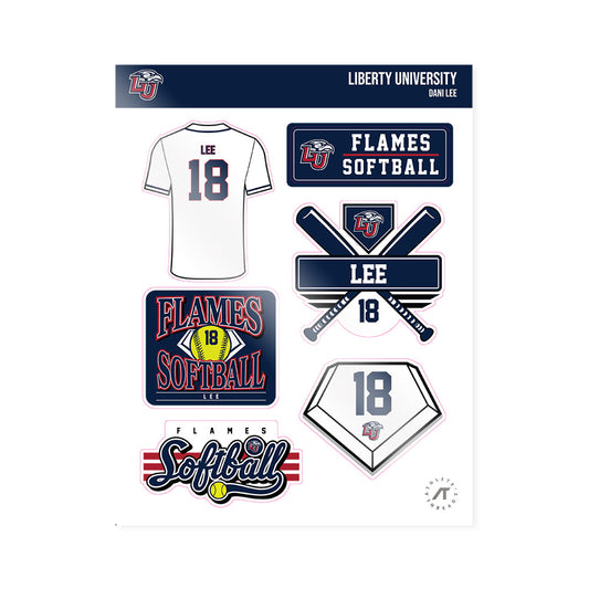 Liberty - NCAA Softball : Dani Lee - Sticker Sheet-0