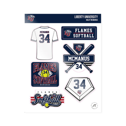 Liberty - NCAA Softball : Haley McManus - Sticker Sheet-0