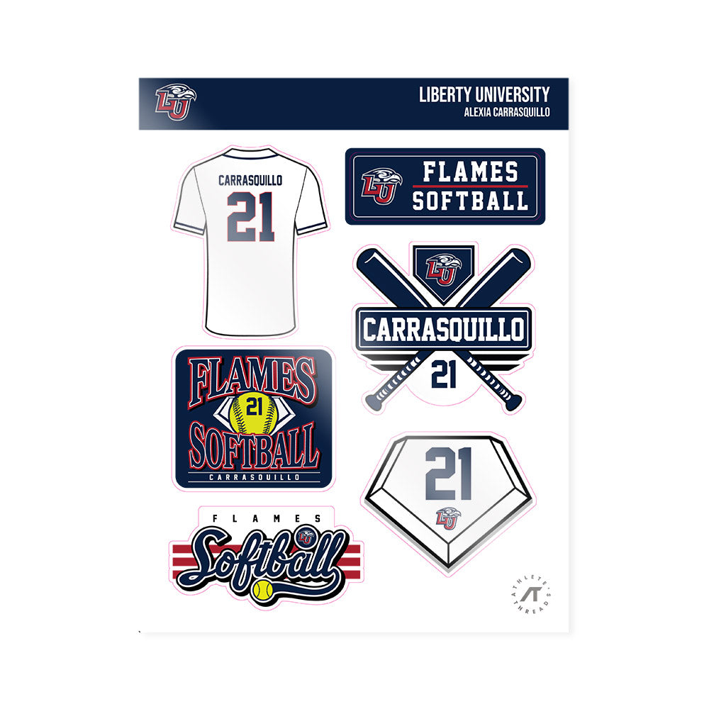Liberty - NCAA Softball : Alexia Carrasquillo - Sticker Sheet-0