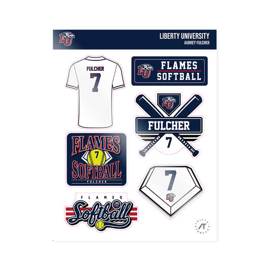Liberty - NCAA Softball : Aubrey Fulcher - Sticker Sheet-0