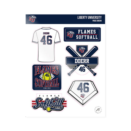 Liberty - NCAA Softball : Paige Doerr - Sticker Sheet-0