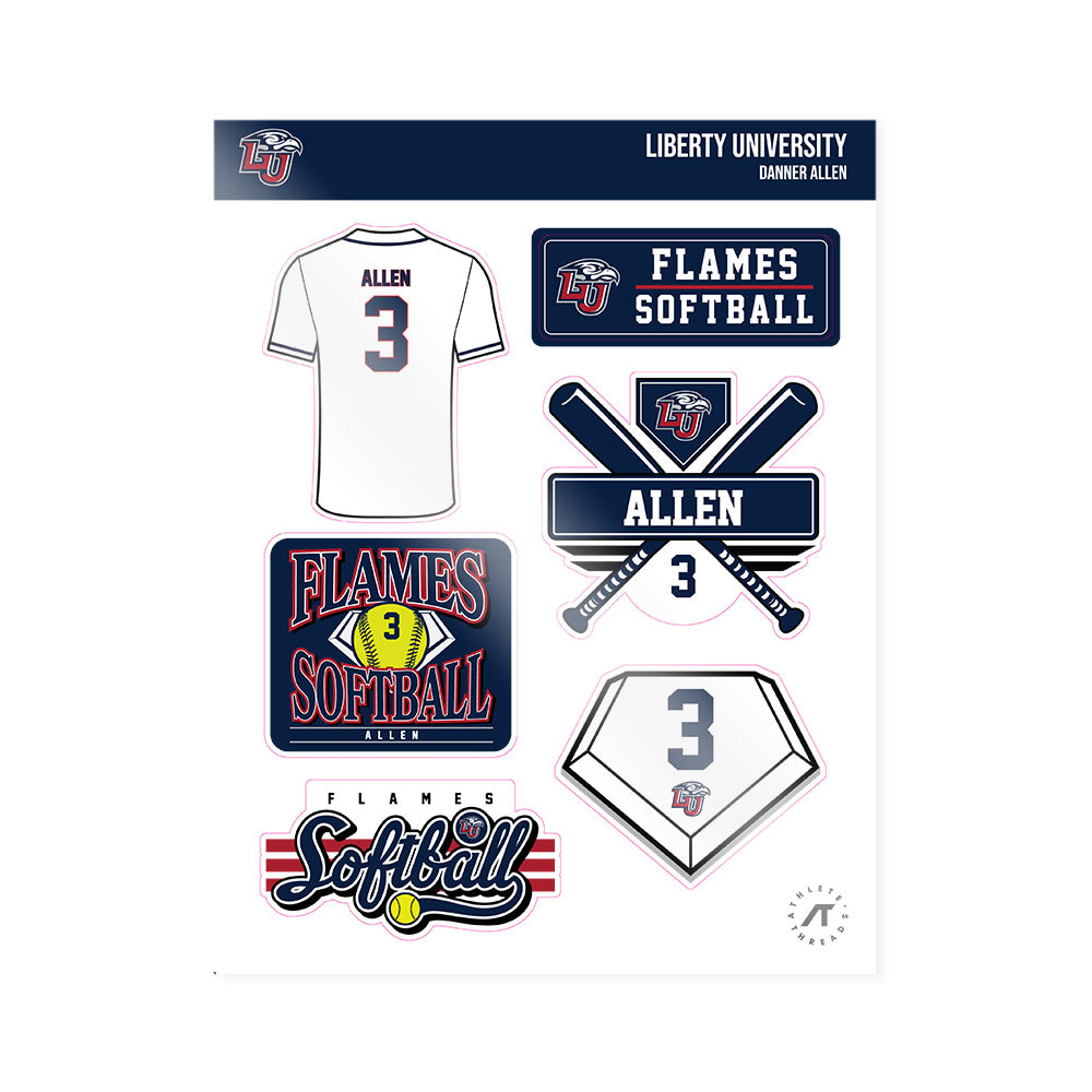 Liberty - NCAA Softball : Danner Allen - Sticker Sheet-0