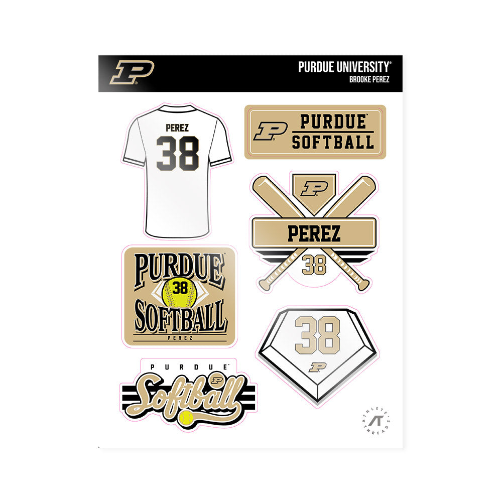 Purdue - NCAA Softball : Brooke Perez - Sticker Sheet-0