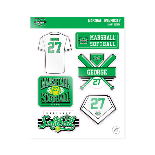 Marshall - NCAA Softball : Ramey George - Sticker Sheet-0