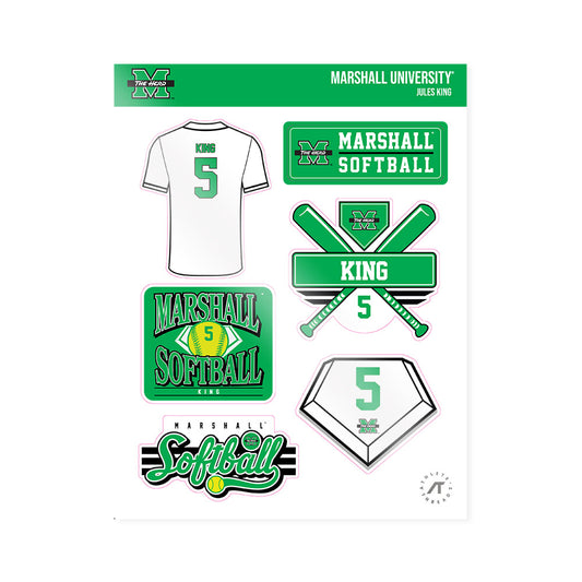 Marshall - NCAA Softball : Jules King - Sticker Sheet-0