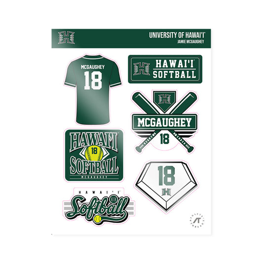 Hawaii - NCAA Softball : Jamie Mcgaughey - Sticker Sheet-0