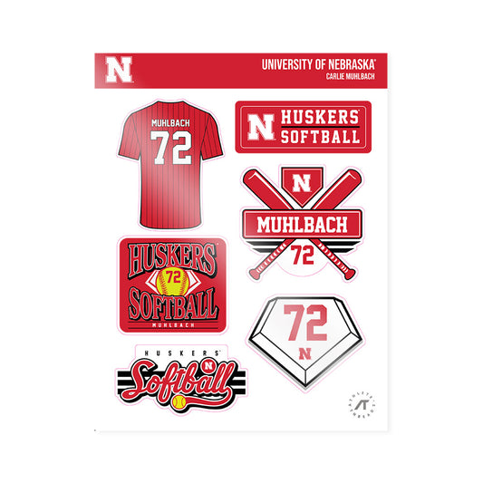 Nebraska - NCAA Softball : Carlie Muhlbach - Sticker Sheet-0