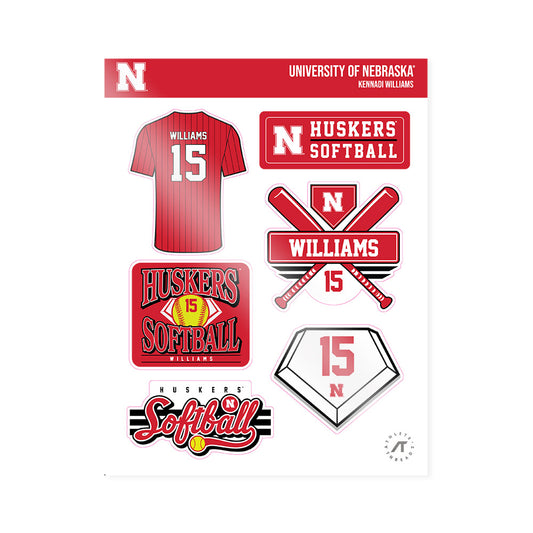 Nebraska - NCAA Softball : Kennadi Williams - Sticker Sheet-0