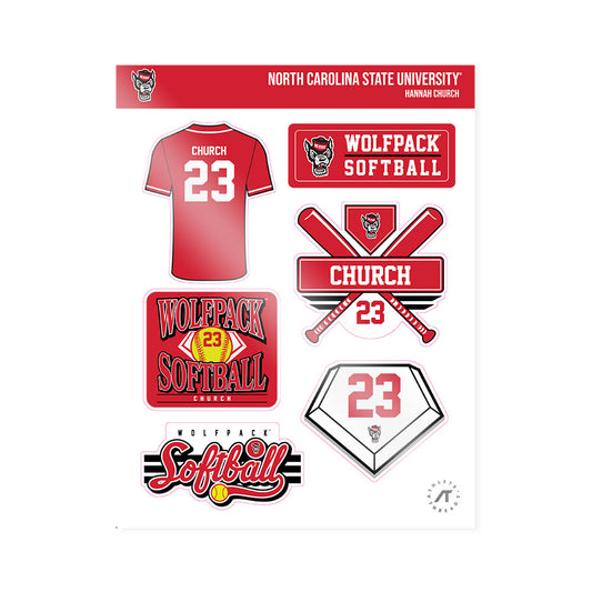 NC State - NCAA Softball : Hannah Church - Sticker Sheet-0