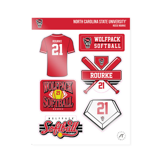 NC State - NCAA Softball : Reese Rourke - Sticker Sheet-0