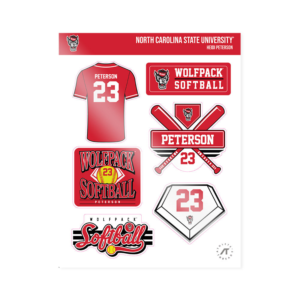 NC State - NCAA Softball : Heidi Peterson - Sticker Sheet-0