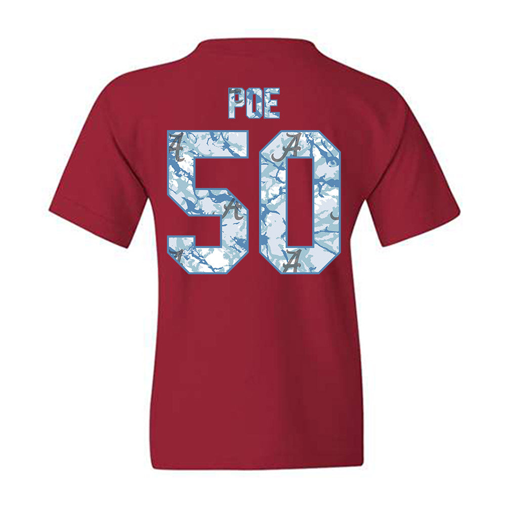 Alabama - NCAA Football : Casey Poe - Youth T-Shirt-1