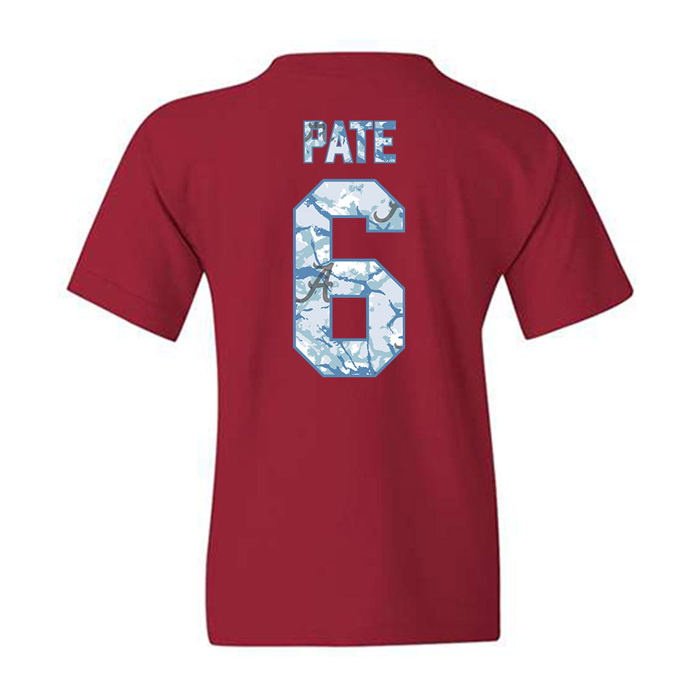 Alabama - NCAA Softball : Kinley Pate - Hydrobama™ Youth T-Shirt-1