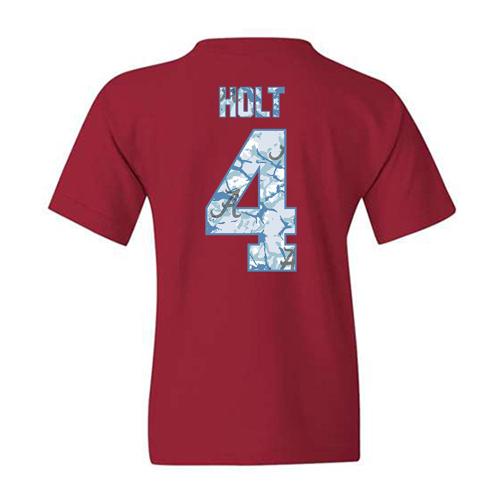 Alabama - NCAA Baseball : Brennan Holt - Hydrobama™ Youth T-Shirt-1