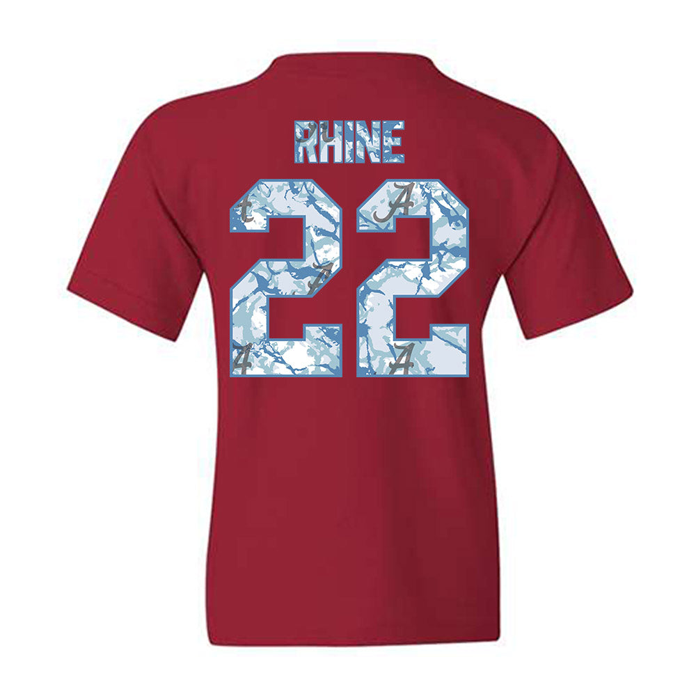 Alabama - NCAA Baseball : Will Rhine - Hydrobama™ Youth T-Shirt-1