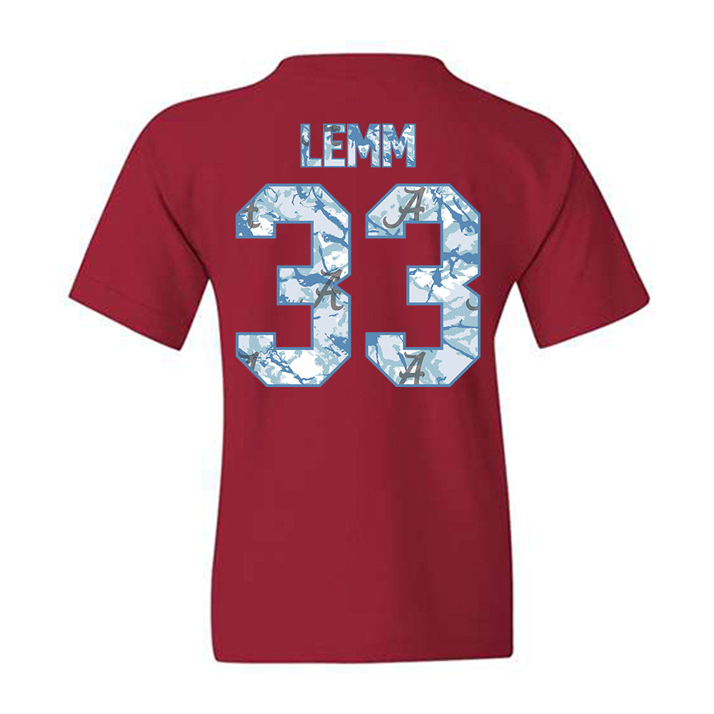 Alabama - NCAA Baseball : John Lemm - Hydrobama™ Youth T-Shirt-1
