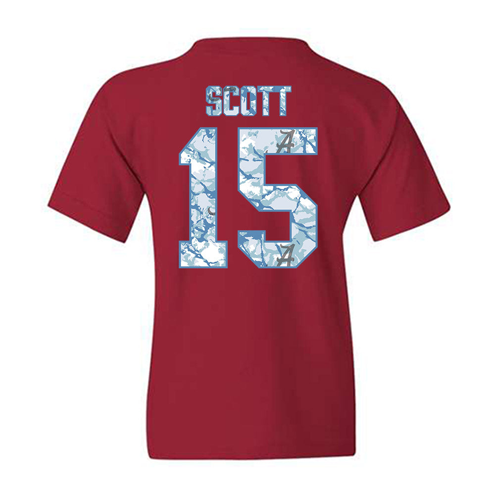 Alabama - NCAA Women's Basketball : Ta'Mia Scott - Hydrobama™ Youth T-Shirt-1