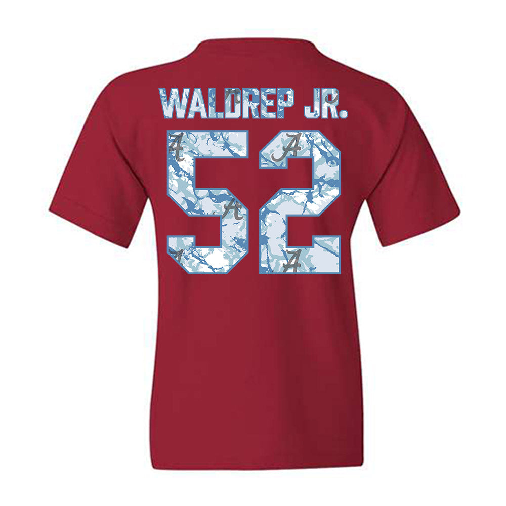 Alabama - NCAA Football : Mal Waldrep Jr. - Hydrobama™ Youth T-Shirt-1
