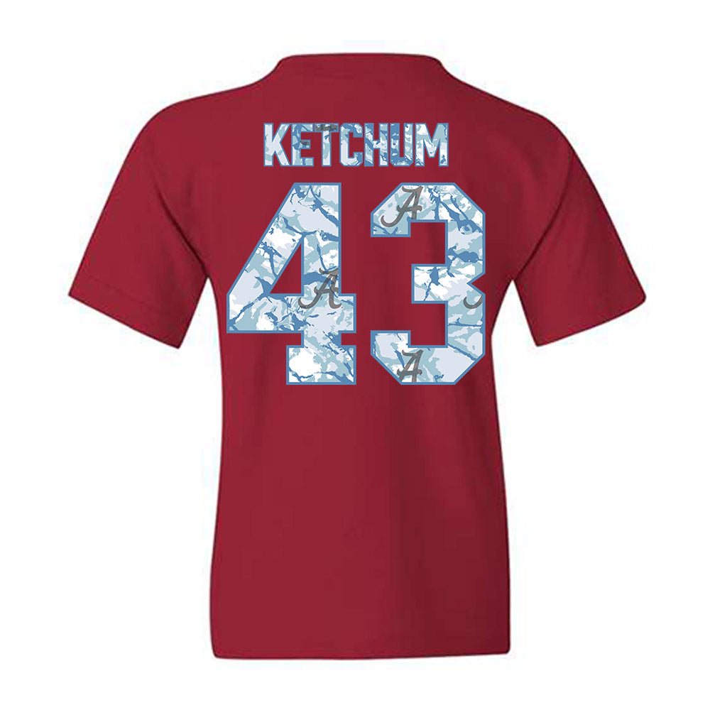 Alabama - NCAA Baseball : Jack Ketchum - Hydrobama™ Youth T-Shirt-1