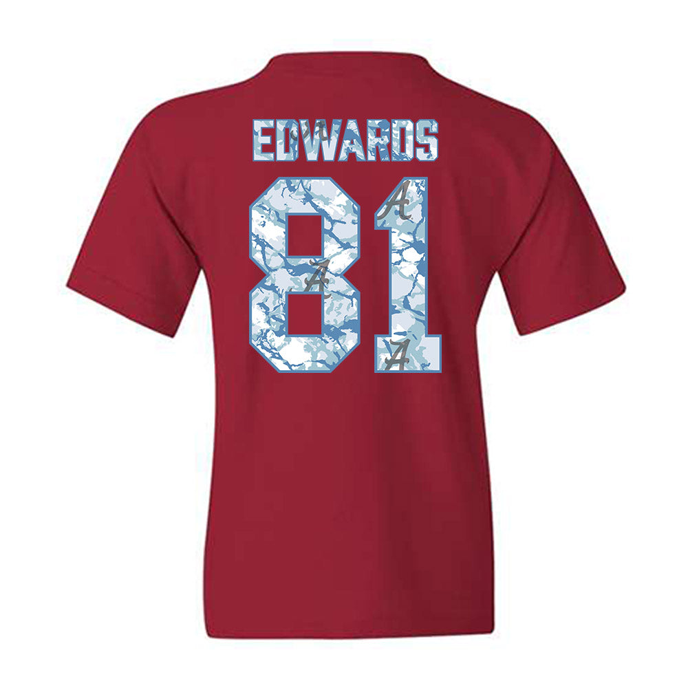 Alabama - NCAA Football : Kaleb Edwards - Hydrobama™ Youth T-Shirt-1