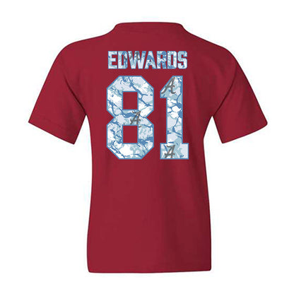 Alabama - NCAA Football : Kaleb Edwards - Hydrobama™ Youth T-Shirt-1