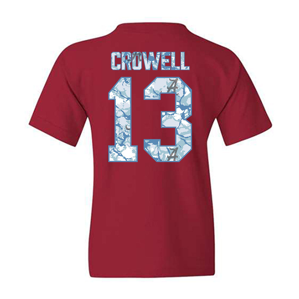 Alabama - NCAA Football : EJ Crowell - Hydrobama™ Youth T-Shirt-1