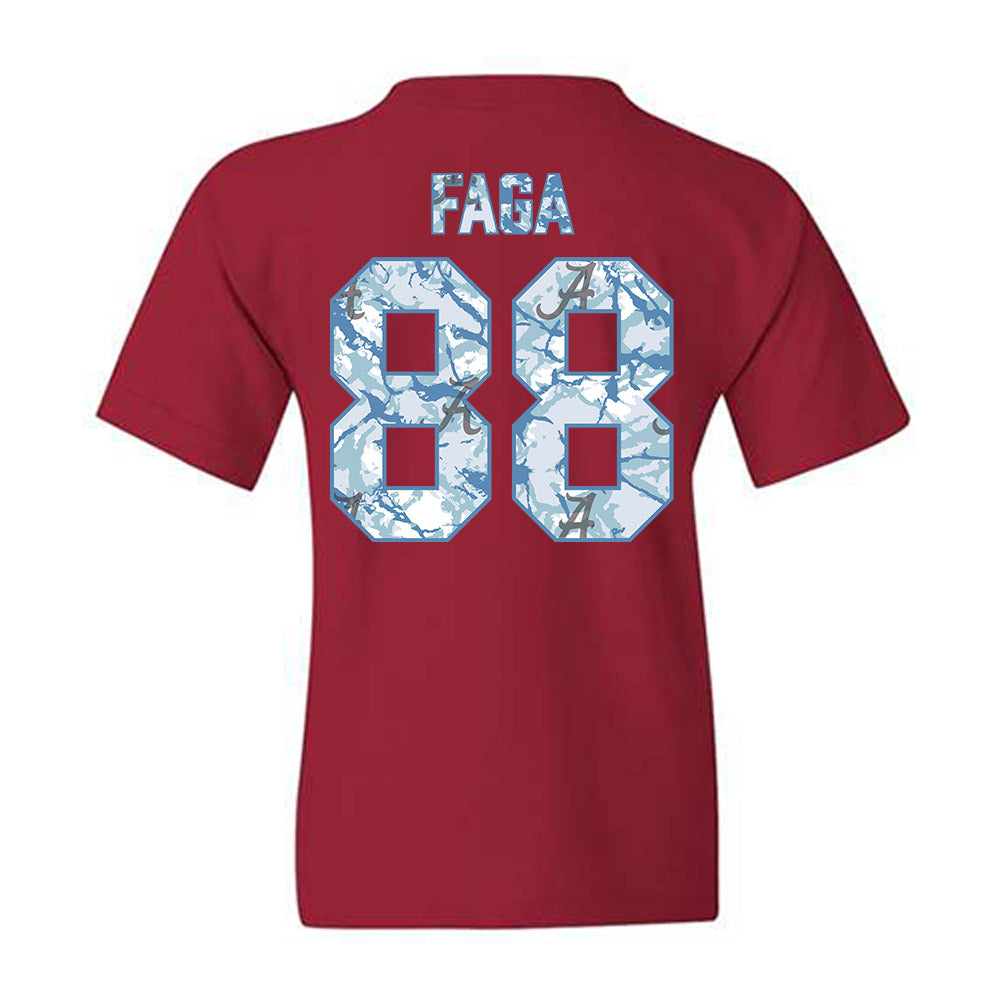Alabama - NCAA Football : Isaia Faga - Hydrobama™ Youth T-Shirt-1