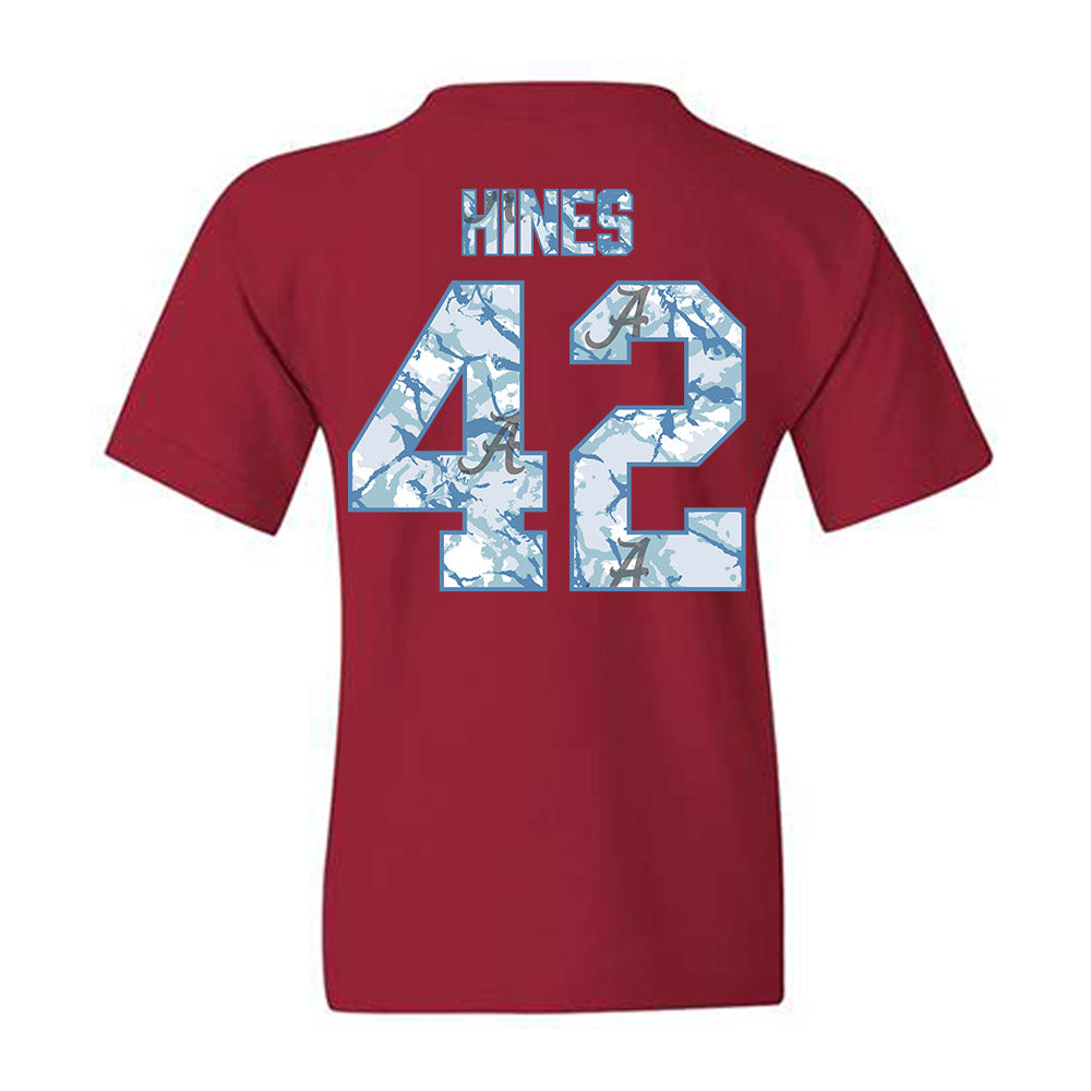 Alabama - NCAA Baseball : Eric Hines - Hydrobama™ Youth T-Shirt-1