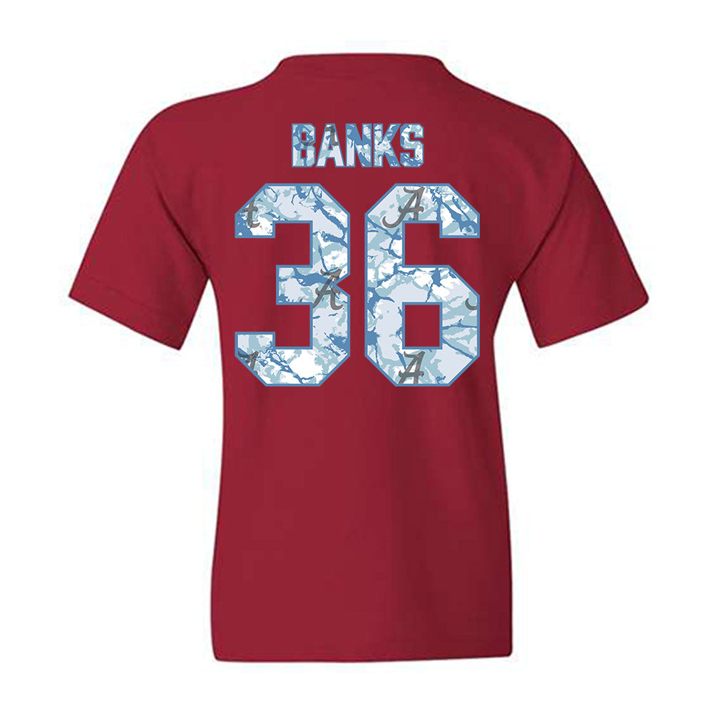 Alabama - NCAA Baseball : Hagan Banks - Hydrobama™ Youth T-Shirt-1