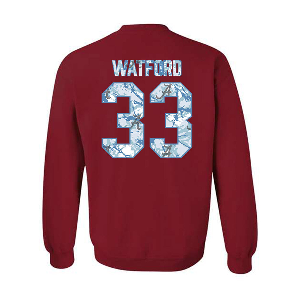 Alabama - NCAA Football : Adam Watford - Hydrobama™ Crewneck Sweatshirt-1