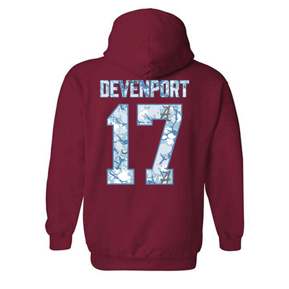 Alabama - NCAA Baseball : Logen Devenport - Hydrobama™ Hooded Sweatshirt-1
