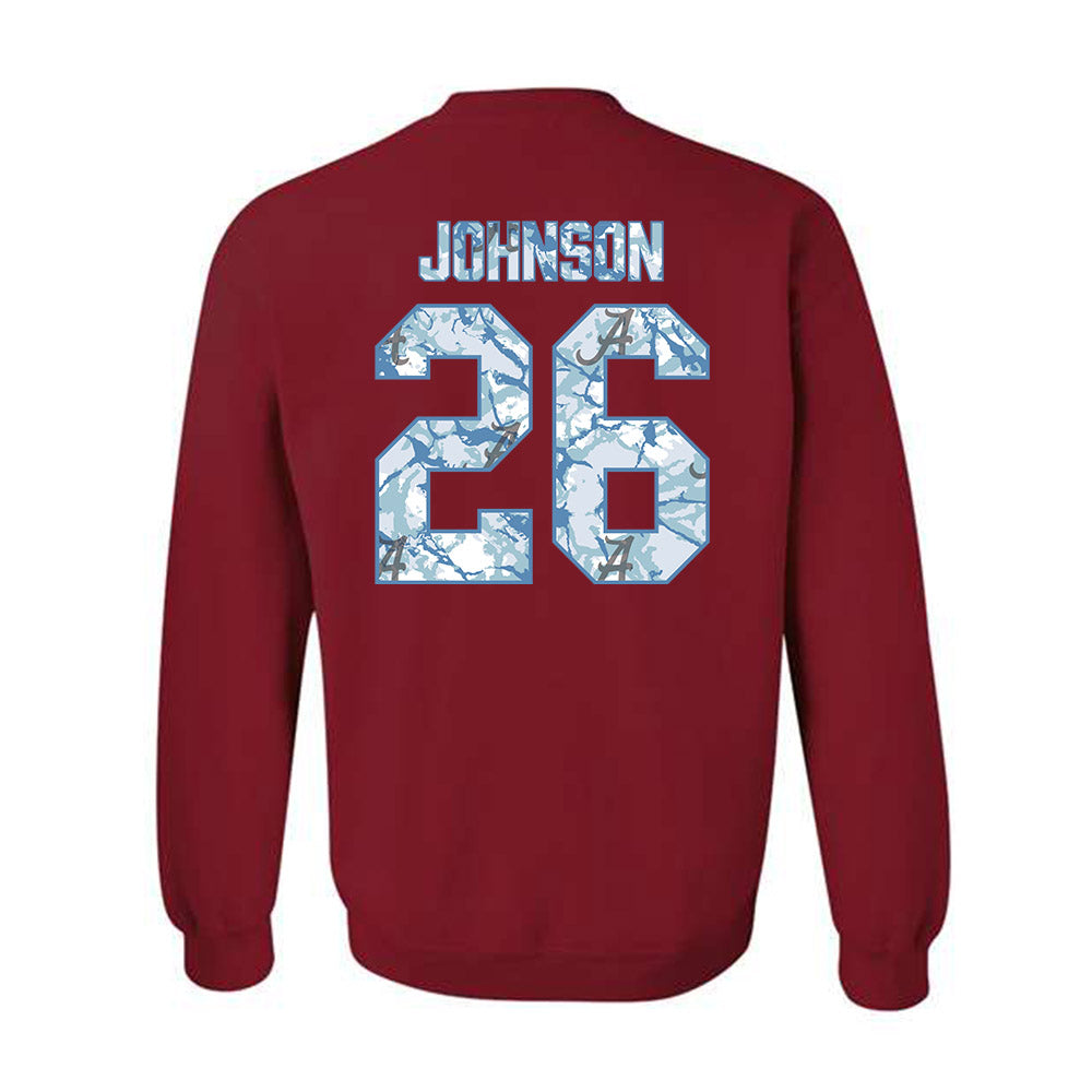 Alabama - NCAA Baseball : Zack Johnson - Hydrobama™ Crewneck Sweatshirt-1