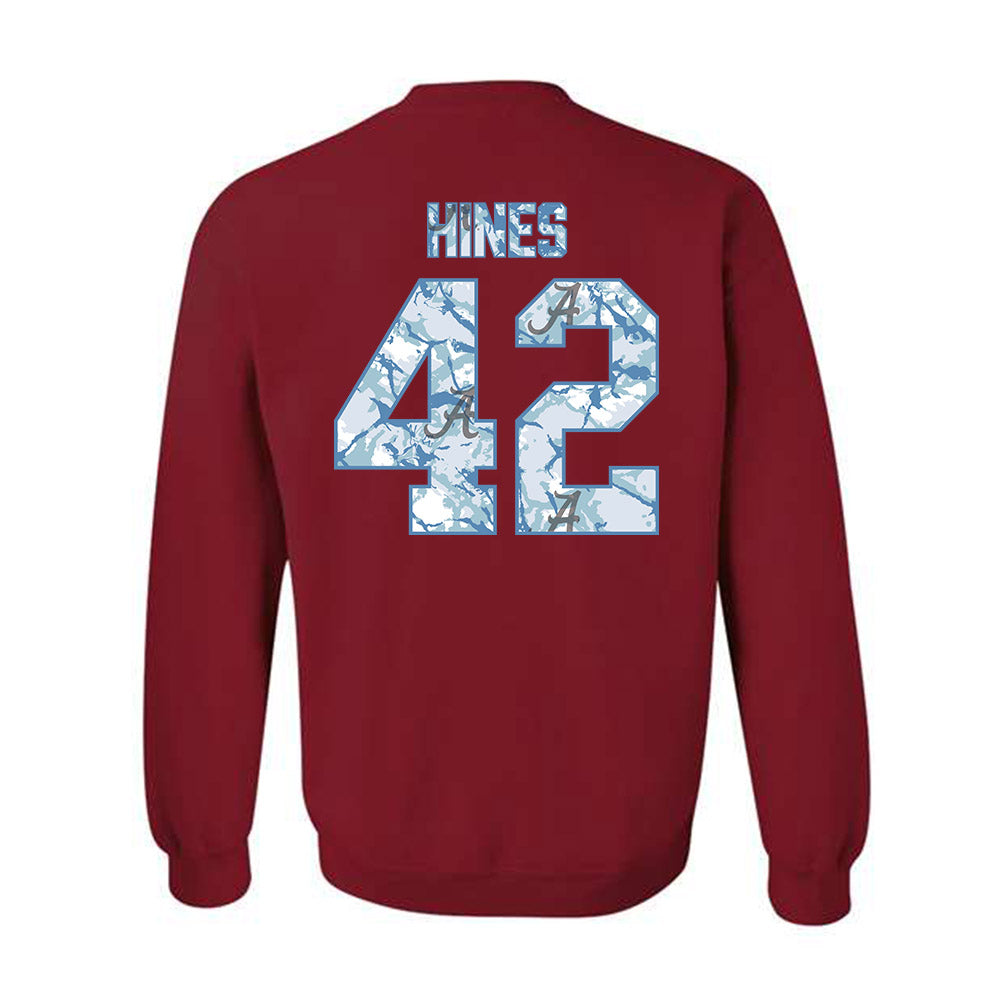 Alabama - NCAA Baseball : Eric Hines - Hydrobama™ Crewneck Sweatshirt-1