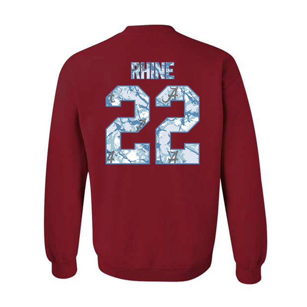 Alabama - NCAA Baseball : Will Rhine - Hydrobama™ Crewneck Sweatshirt-1