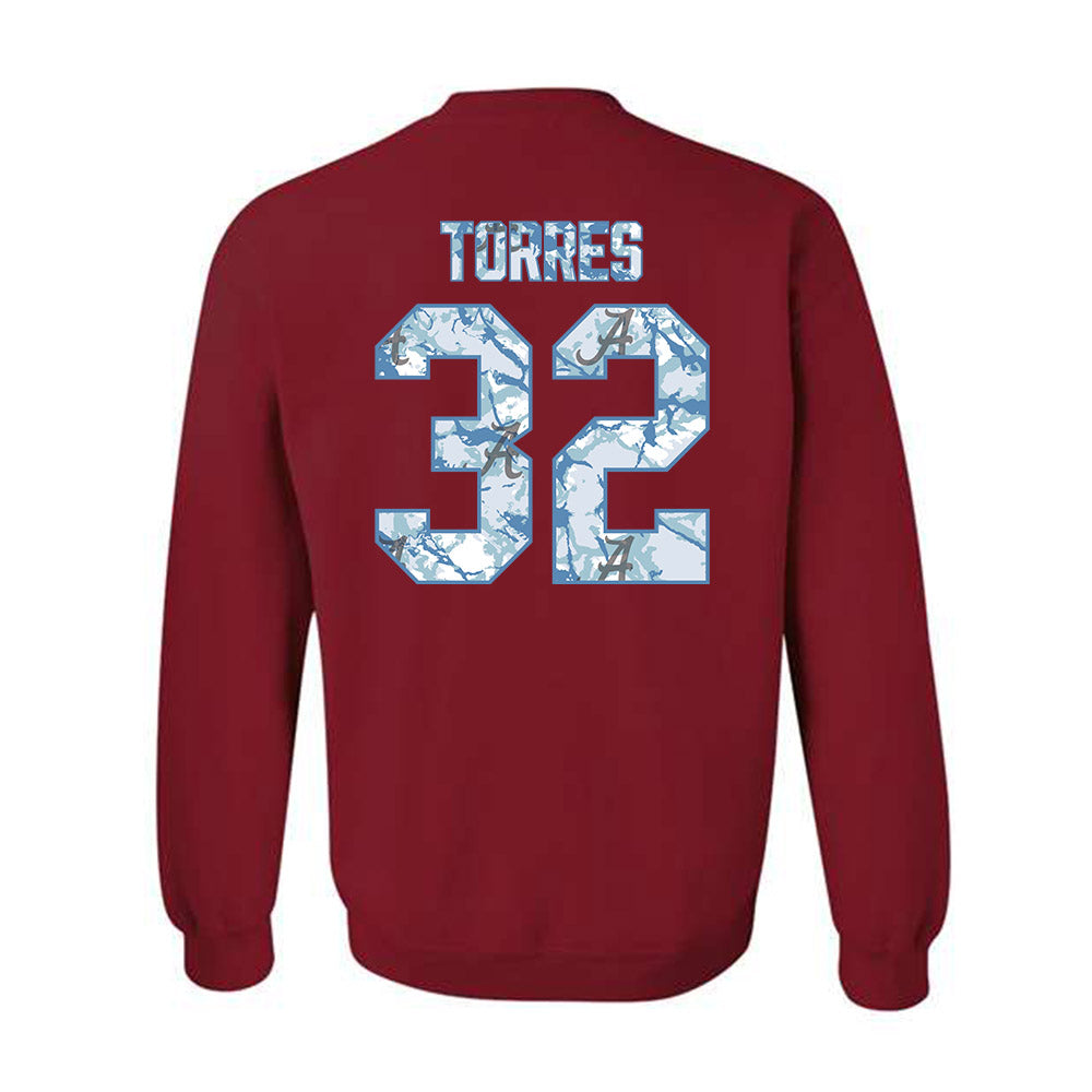 Alabama - NCAA Baseball : Jason Torres - Hydrobama™ Crewneck Sweatshirt-1