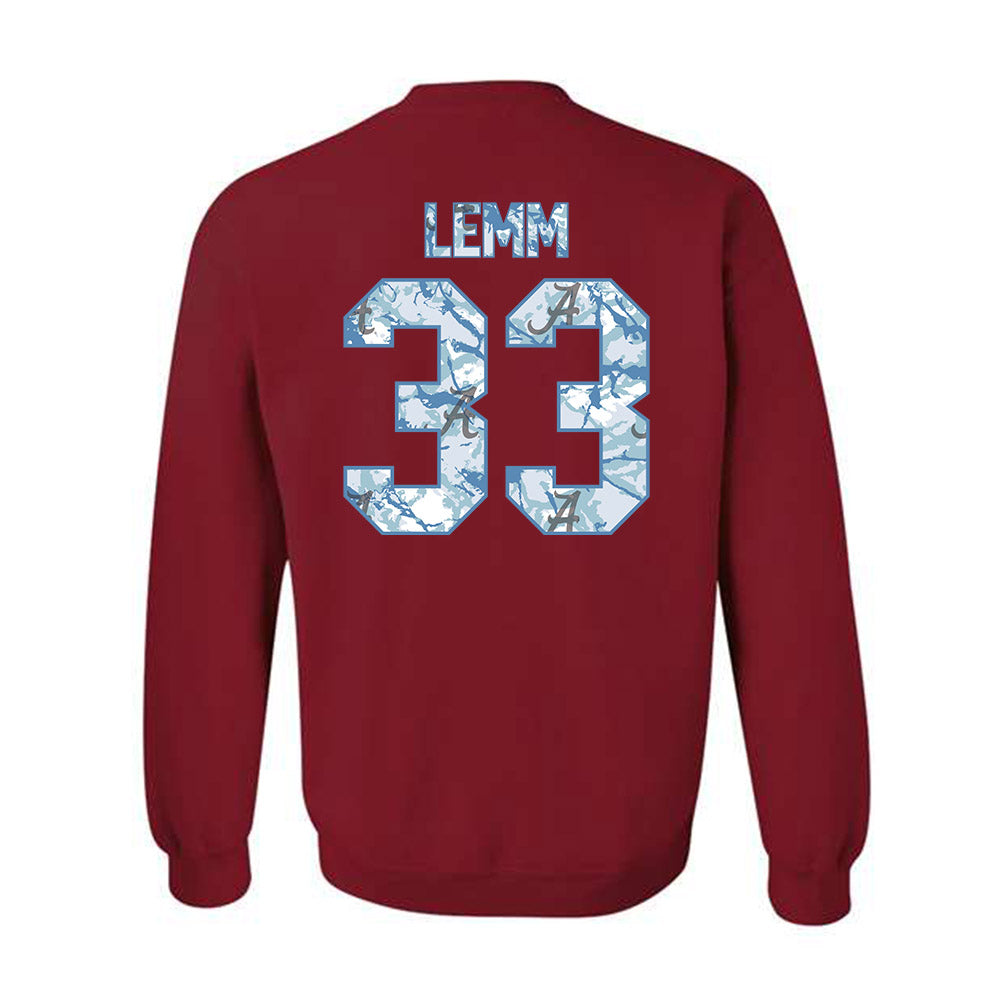 Alabama - NCAA Baseball : John Lemm - Hydrobama™ Crewneck Sweatshirt-1