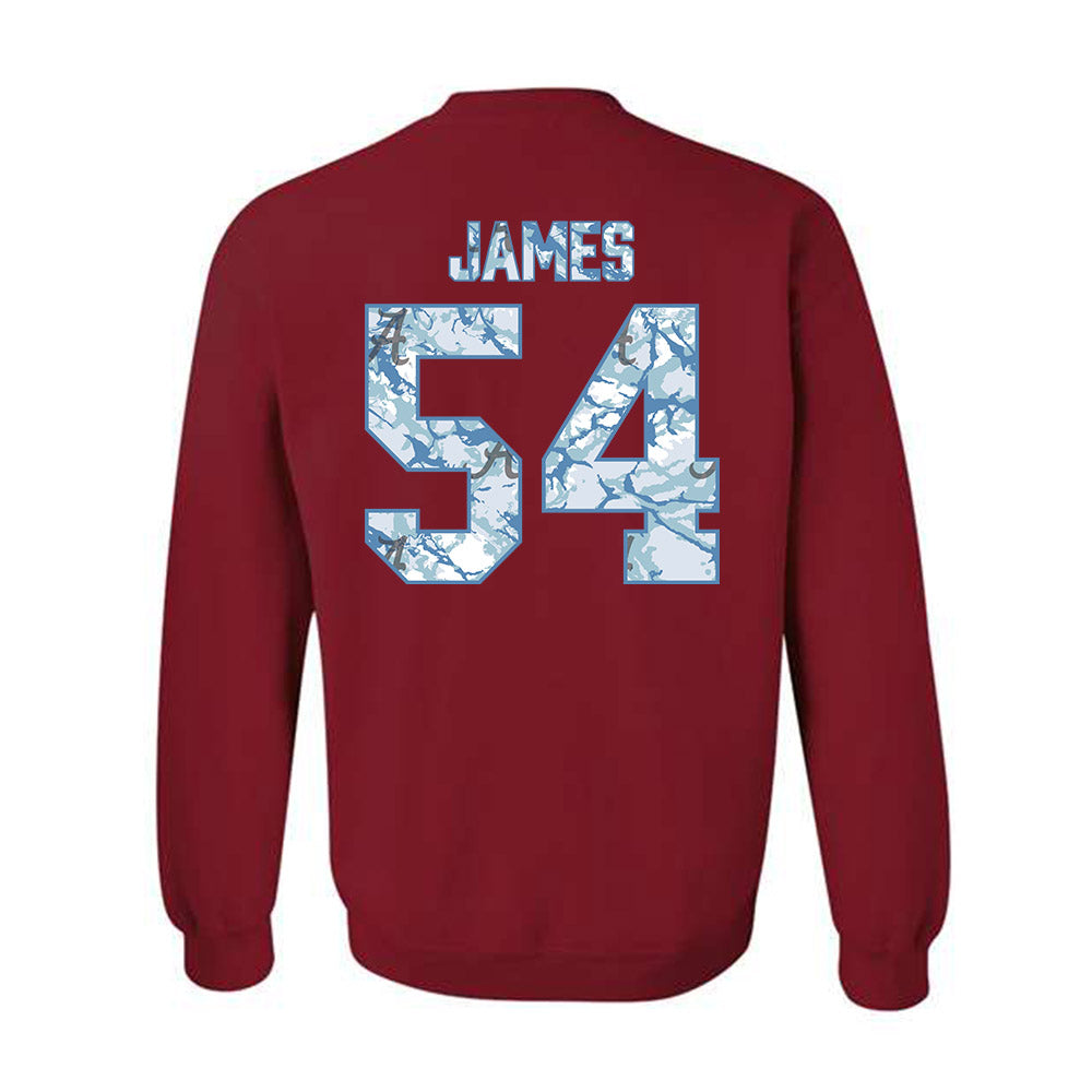 Alabama - NCAA Football : Jayvin James - Hydrobama™ Crewneck Sweatshirt-1