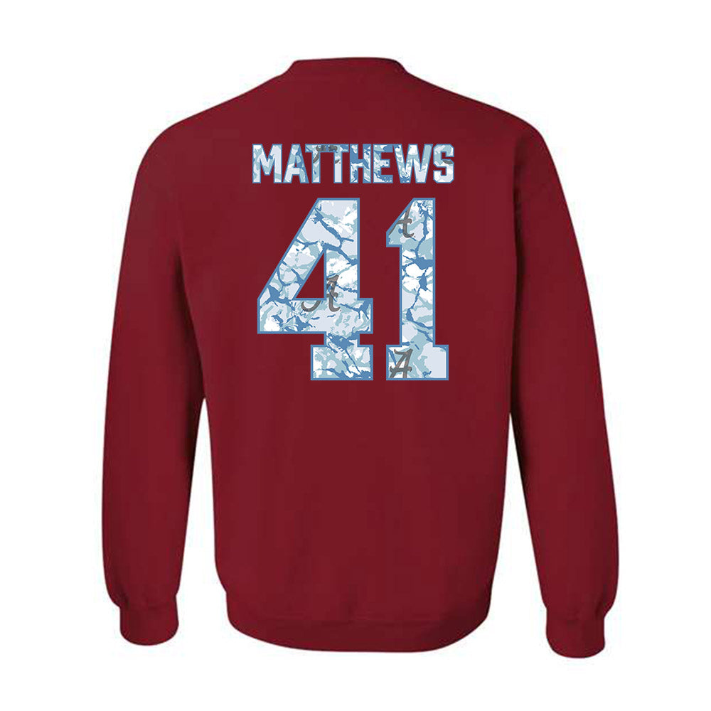 Alabama - NCAA Football : Jamarion Matthews - Hydrobama™ Crewneck Sweatshirt-1