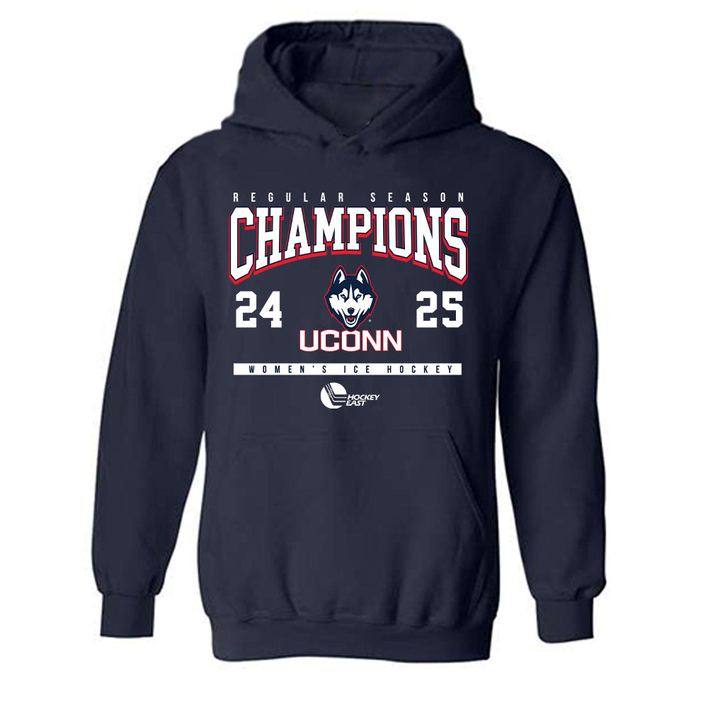 UConn - NCAA Women's Ice Hockey : Teagan Vaughan - Champs Classic Shersey Hooded Sweatshirt-0