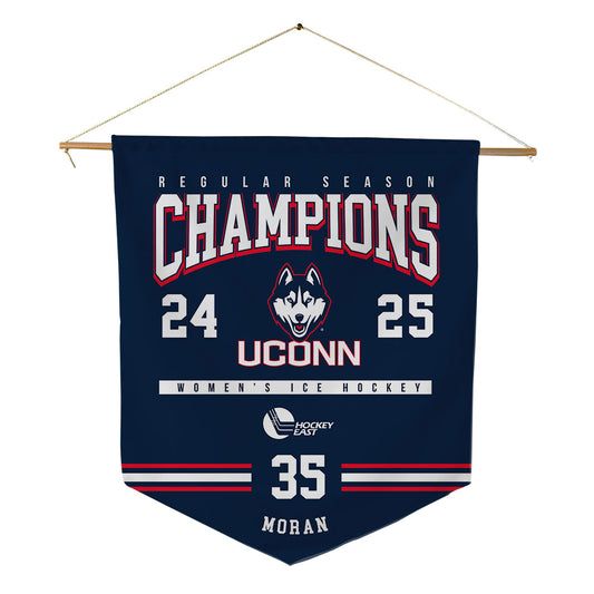 UConn - NCAA Women's Ice Hockey : Shannon Moran - Champs Pennant - 18" x 21"-0